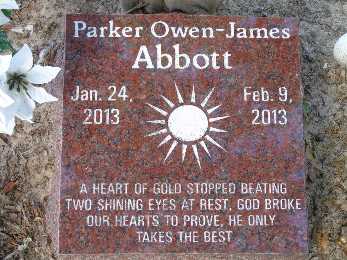 Headstone for Abbott, Parker Owen James